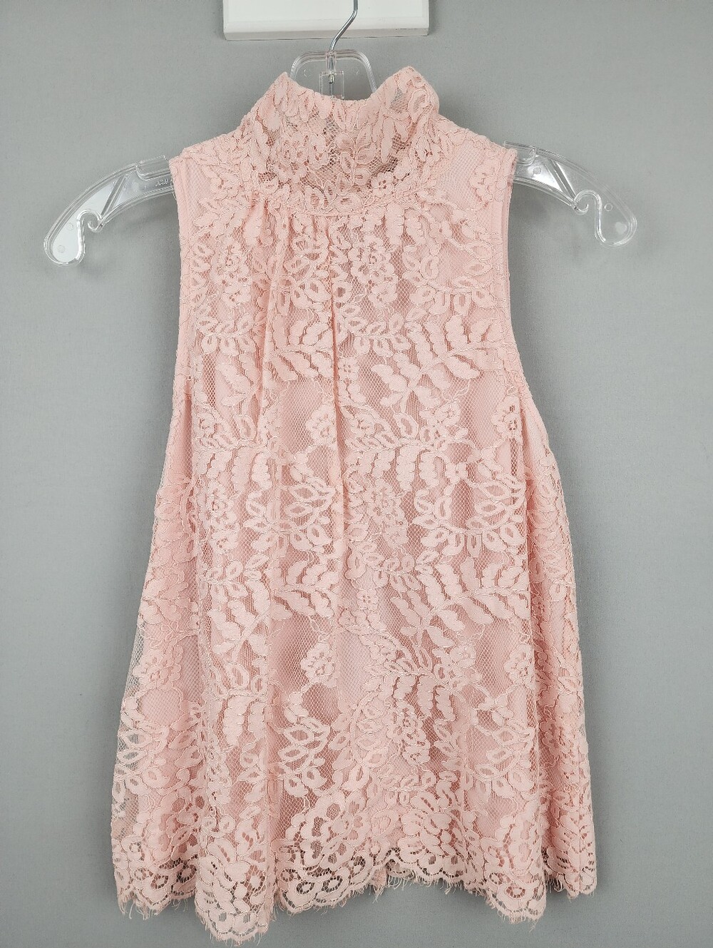 Ryegrass Pink Lace Shirt Sleeveless Sz Small